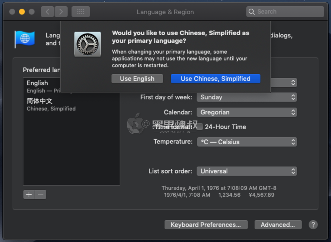 macOS 系统修改语言教程简单设置系统语言为中文_ Mac魏叔